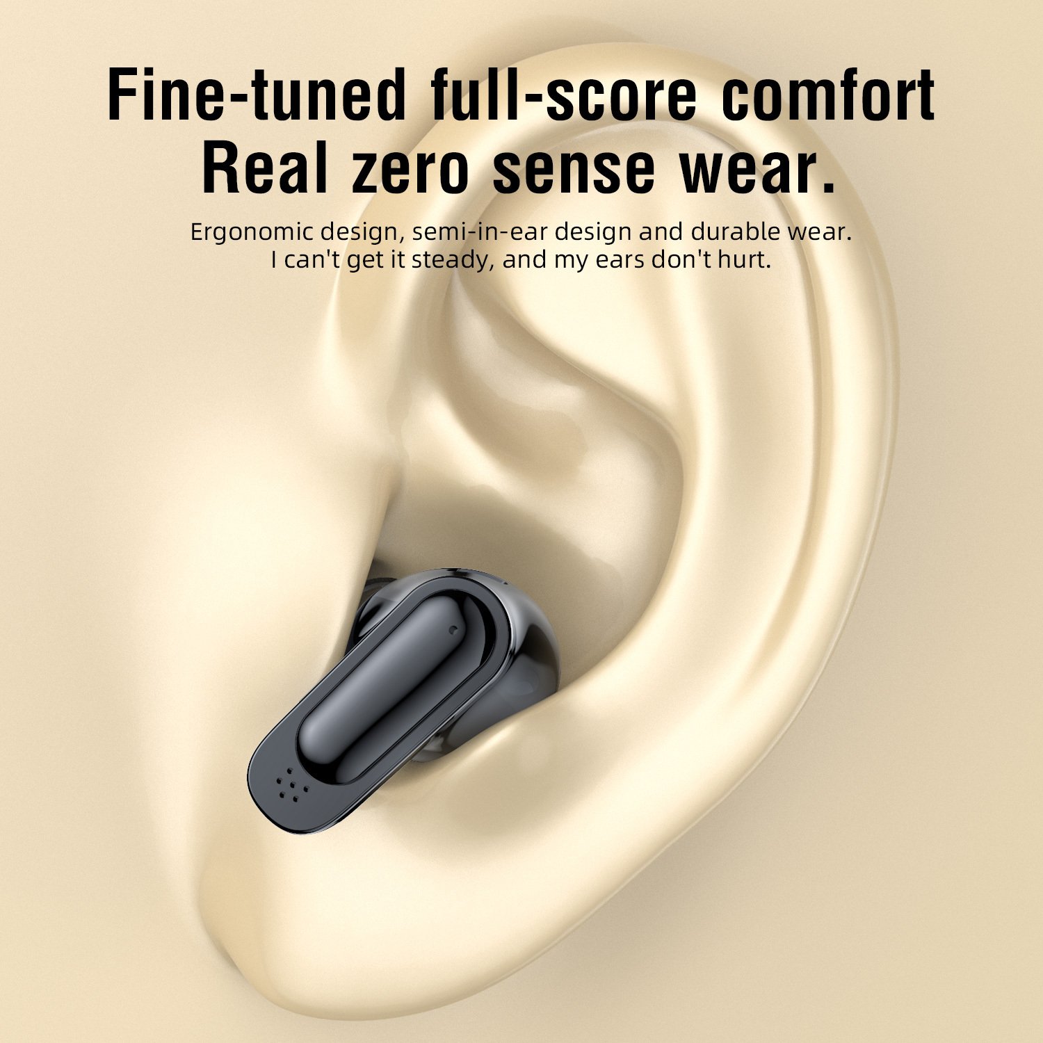 2024 Upgraded Wireless Earbuds, Touch Control Semi-Open-Back In-Ear Headphones, BT5.4 High Fidelity Sound, Non-Waterproof, Compatible with Apple, Huawei, Samsung - 300mAh Lithium Polymer Battery, Type-C Charging, 1-10W Power Range - Image 8