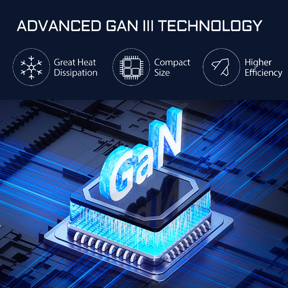 1pc 120W GAN Cell Phone Electronics Charger Multi-functional Quick Charging Station with 2 Ports QC 3.0 USB 3 type-c Quick Charger for Smartphones, Laptops, Watches and Other USB Devices - Image 9
