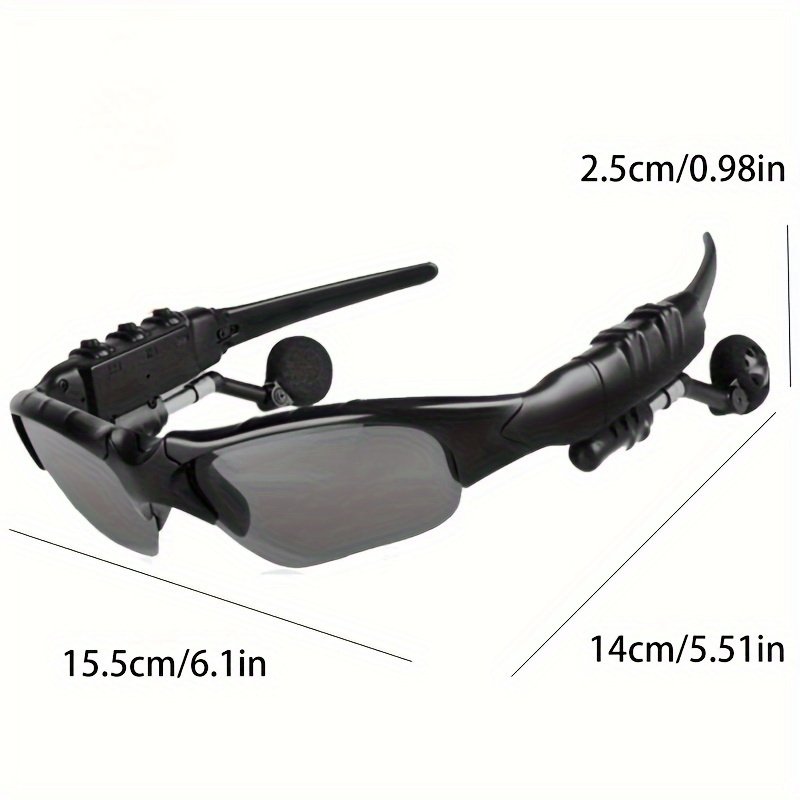 Wireless 5.1 Wireless Polarized Fashion Glasses with Integrated Mic - USB Rechargeable, HiFi Sound, Music & Call Functionality, Ideal for Outdoor Sports & Driving, Includes Gift Box - Image 2