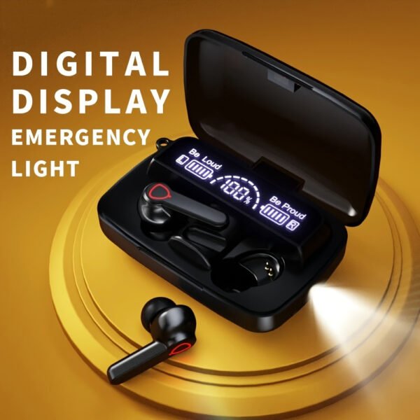 1 Pair Anime Themed In-Ear Wireless Earbuds M19, HiFi Sound, Fingerprint Touch Control, 9D Stereo, Noise Isolation, with LED Display, Rechargeable Case, Condenser Mic, Detachable Cable, Volume Control, Sweat-Resistant, Wireless, Voice Call Noise Reduction - Image 4