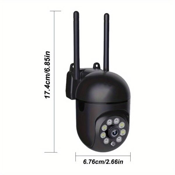 TERUHAL 3MP HD Wireless Security Camera, 2.4GHz WiFi, Color Night Vision, Two-Way Audio, AI Motion Detection, Floodlight, 355° Pan & 90° Tilt, Smartphone Compatible, USB Powered, ABS Material - Image 3