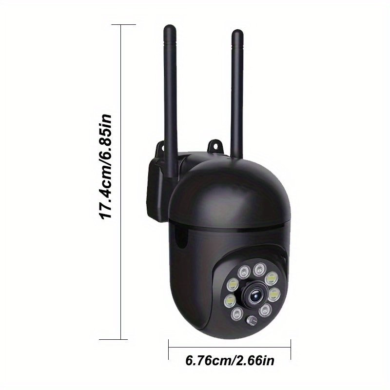 TERUHAL 3MP HD Wireless Security Camera, 2.4GHz WiFi, Color Night Vision, Two-Way Audio, AI Motion Detection, Floodlight, 355° Pan & 90° Tilt, Smartphone Compatible, USB Powered, ABS Material - Image 3