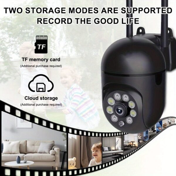 TERUHAL 3MP HD Wireless Security Camera, 2.4GHz WiFi, Color Night Vision, Two-Way Audio, AI Motion Detection, Floodlight, 355° Pan & 90° Tilt, Smartphone Compatible, USB Powered, ABS Material - Image 11