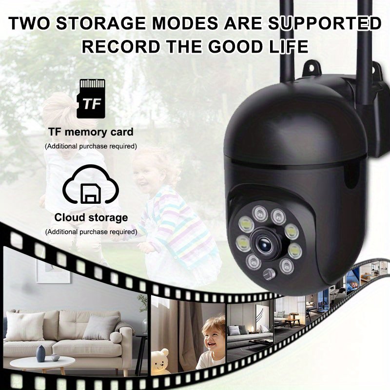 TERUHAL 3MP HD Wireless Security Camera, 2.4GHz WiFi, Color Night Vision, Two-Way Audio, AI Motion Detection, Floodlight, 355° Pan & 90° Tilt, Smartphone Compatible, USB Powered, ABS Material - Image 22