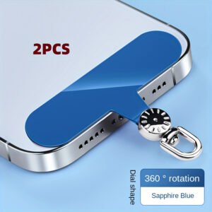 2-Pack 360 ° Rotating Phone Accessory Rope Clip-Safety Oblique Strap Grip, Anti-Lost Adhesive Pad Suitable for Smart Phones