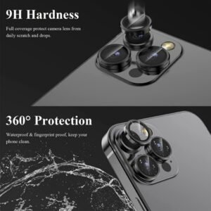 Complete Protection Kit for The Camera Lens And Screen for Iphone Models 16/15/14/13/12/11 Plus Pro Max: Includes Tempered Glass Screen Protector And Camera Lens Film.