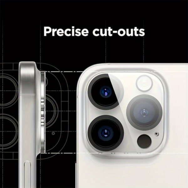 Premium Tempered Glass Screen Protector + Camera Lens Protector for iPhone 16 Pro/15 Pro Max - Shatterproof, Scratch-resistant, Anti-fingerprint - Image 5