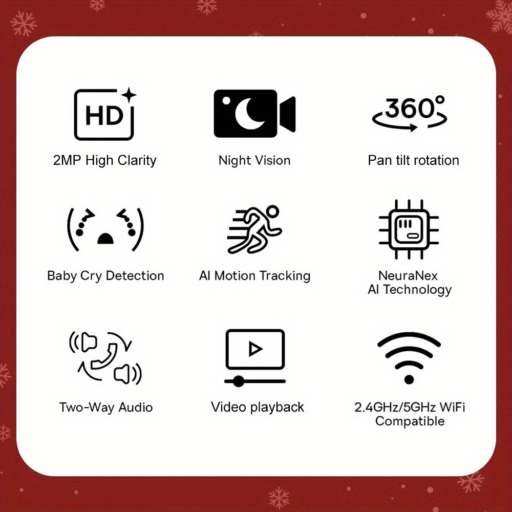 1080P HD WJG E27 Light Bulb Camera - Dual Band WiFi (2.4G+5G) Auto-Tracking, Color Night Vision, AI Motion Alerts for Home Security & Pet Monitoring with Cloud/Card Storage Support - Image 12