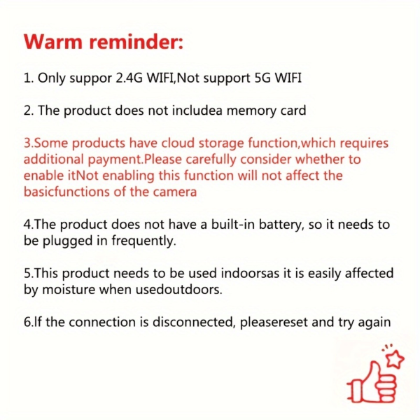 WJG HD 1080P Security Camera - Dual Band WiFi (2.4G+5G),, Auto-Tracking, Alerts & Color Night Vision, AI Motion Detection, Wide Angle Viewing, USB Powered with Cloud Storage Support - Image 9
