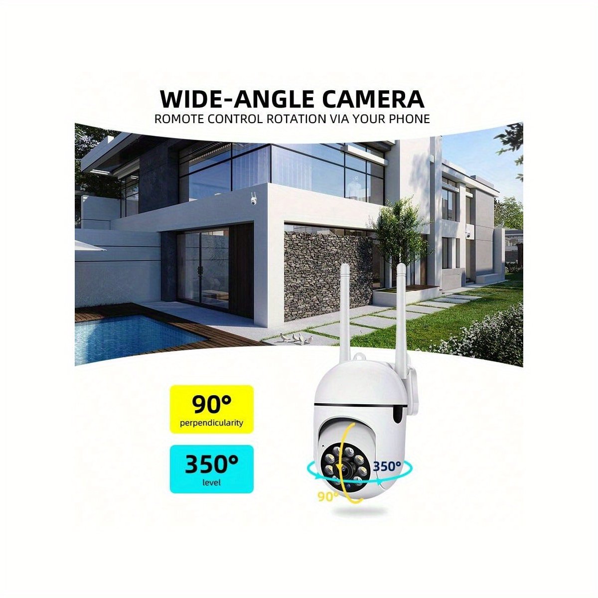 WJG HD 1080P Security Camera - Dual Band WiFi (2.4G+5G),, Auto-Tracking, Alerts & Color Night Vision, AI Motion Detection, Wide Angle Viewing, USB Powered with Cloud Storage Support - Image 4