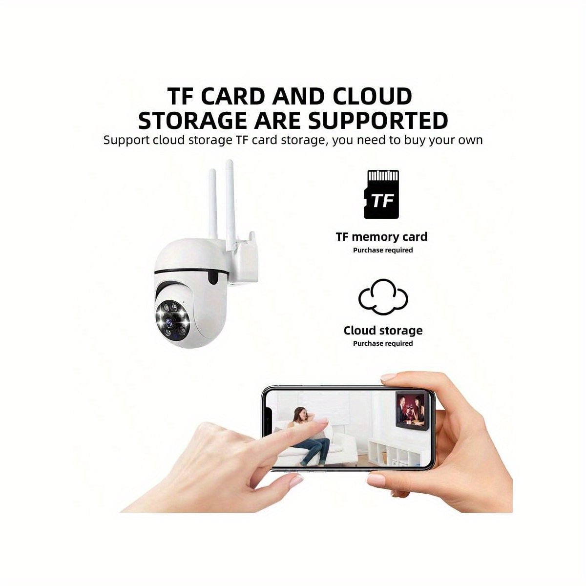WJG HD 1080P Security Camera - Dual Band WiFi (2.4G+5G),, Auto-Tracking, Alerts & Color Night Vision, AI Motion Detection, Wide Angle Viewing, USB Powered with Cloud Storage Support