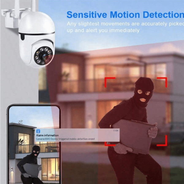Teruhal Smart Security Camera with 3MP Resolution, WiFi Connectivity, Auto-Tracking, Full-Color Night Vision, AI Motion Detection, 355° Horizontal & 90° Vertical View, Two-Way Audio, Easy Installation - Wall Mountable - Image 9