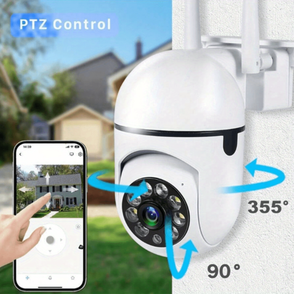 Teruhal Smart Security Camera with 3MP Resolution, WiFi Connectivity, Auto-Tracking, Full-Color Night Vision, AI Motion Detection, 355° Horizontal & 90° Vertical View, Two-Way Audio, Easy Installation - Wall Mountable - Image 6