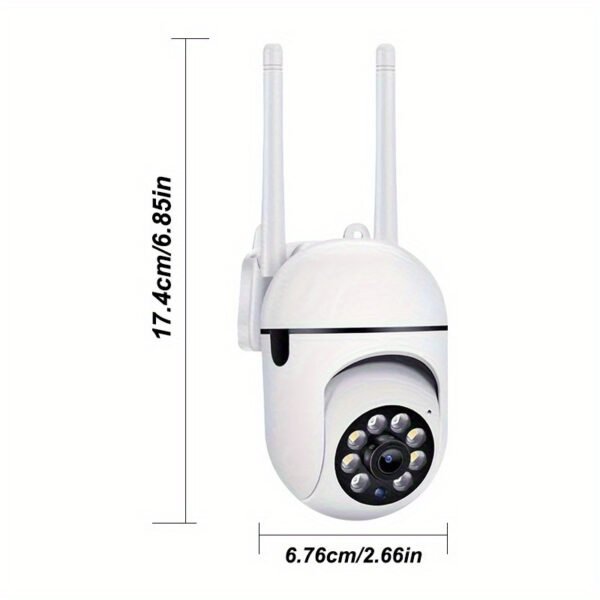 Teruhal Smart Security Camera with 3MP Resolution, WiFi Connectivity, Auto-Tracking, Full-Color Night Vision, AI Motion Detection, 355° Horizontal & 90° Vertical View, Two-Way Audio, Easy Installation - Wall Mountable - Image 3