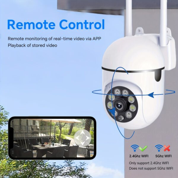 Teruhal Smart Security Camera with 3MP Resolution, WiFi Connectivity, Auto-Tracking, Full-Color Night Vision, AI Motion Detection, 355° Horizontal & 90° Vertical View, Two-Way Audio, Easy Installation - Wall Mountable - Image 4