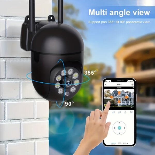 1pc WJG 1080p HD Wireless Security Camera, 2.4G WiFi Indoor Spherical CCTV with Motion Tracking, Full Color Night Vision, Two-Way Audio, Wall Hanging, USB Powered, Non-Waterproof, with App Control and Motion Alerts - Image 11