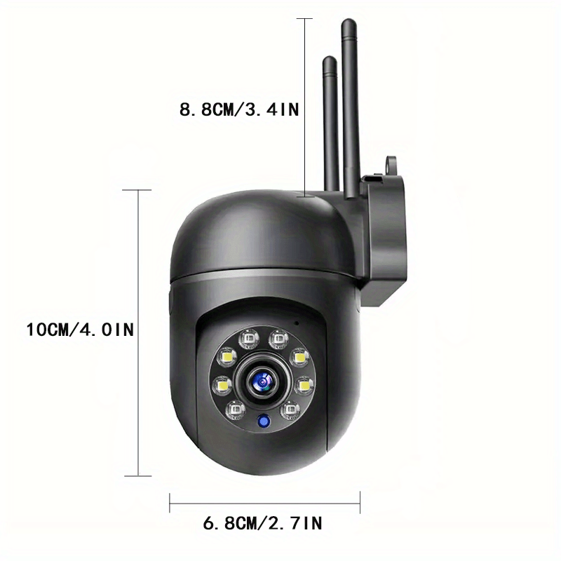 1pc WJG 1080p HD Wireless Security Camera, 2.4G WiFi Indoor Spherical CCTV with Motion Tracking, Full Color Night Vision, Two-Way Audio, Wall Hanging, USB Powered, Non-Waterproof, with App Control and Motion Alerts - Image 4