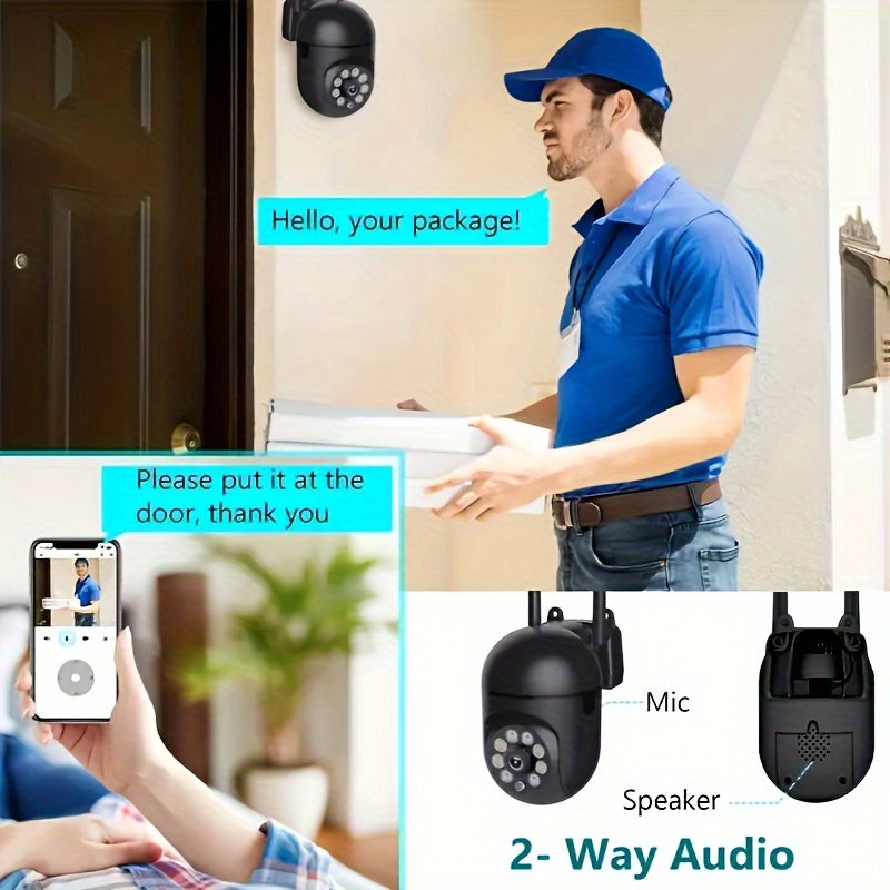 1pc WJG 1080p HD Wireless Security Camera, 2.4G WiFi Indoor Spherical CCTV with Motion Tracking, Full Color Night Vision, Two-Way Audio, Wall Hanging, USB Powered, Non-Waterproof, with App Control and Motion Alerts - Image 10