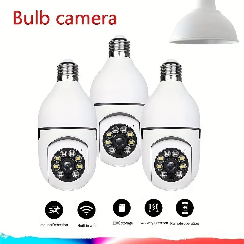 1pc WJG 1080P WiFi Bulb Security Camera, Indoor/Outdoor PTZ with Motion Tracking, Smartphone Compatible, No Battery Required, Easy Installation, 355° View, for Home Surveillance, Smart Bulb Cam - Image 11