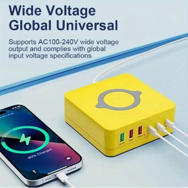1pc 140W 6 Ports USB Charger Station Fast Wireless Charging Stand QC PD3.0 65W Quick Charge for Laptop Tablet for iPhone for Samsung for Xiaomi, ILEPO - Image 11