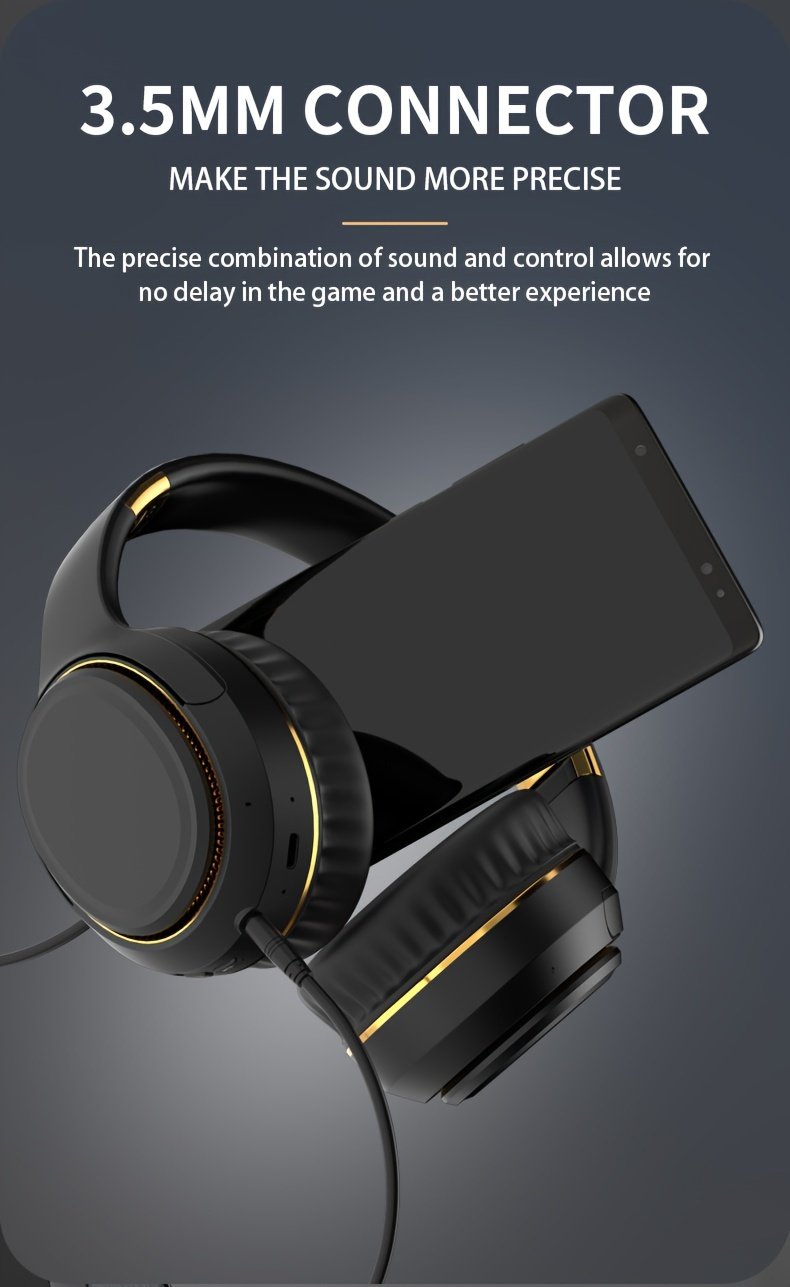 Ultra-large Capacity 400 MAh Wireless Headphones With Ambient Lighting, HIFI Sound Effects, Music All Day Long, 5.3 Chip, Low Latency, High-quality Headphones, Suitable For Travel, Business, Music, Gifts, Work, Phone Calls - Image 22