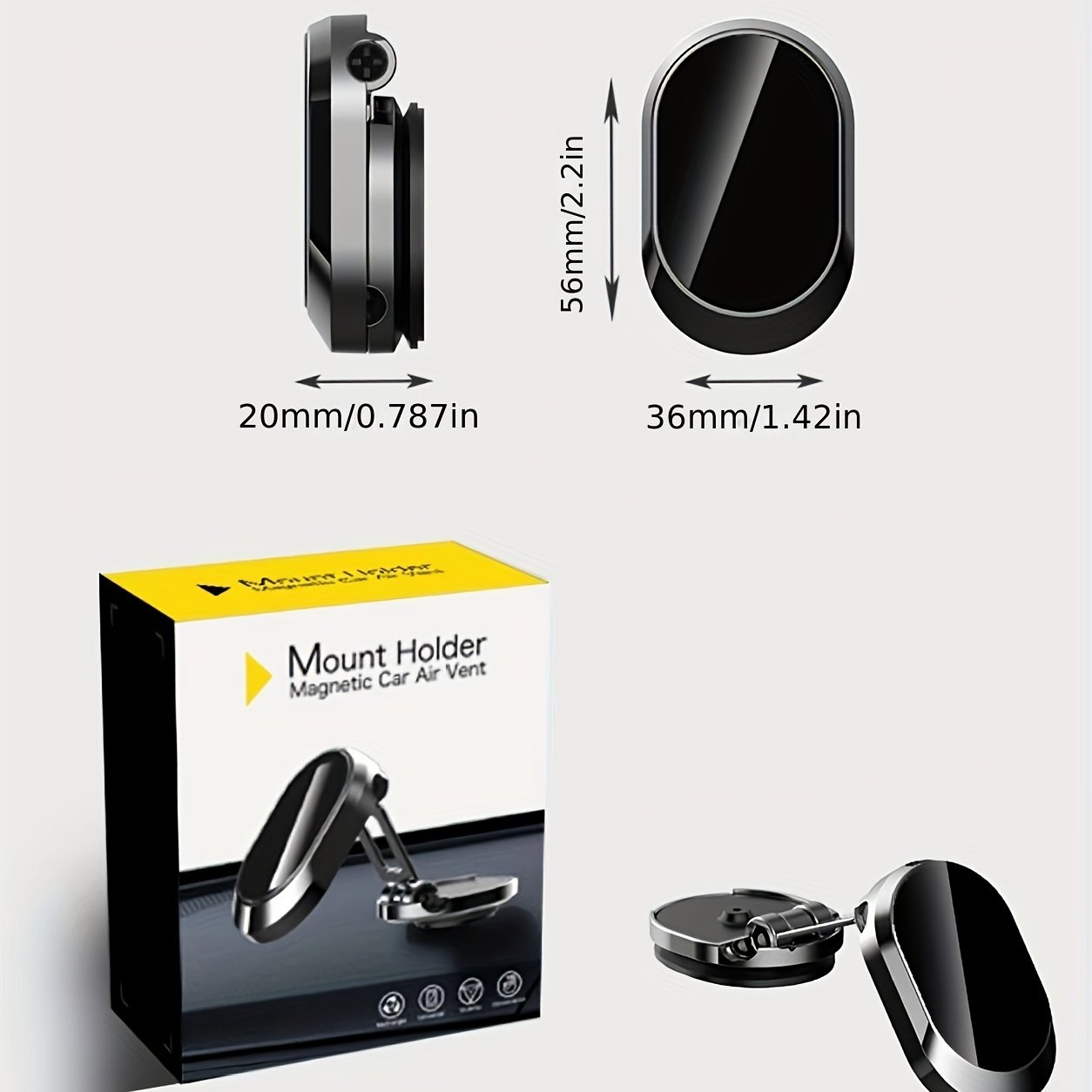 1pc 360 Degree Rotating Magnetic Car Dashboard Mount, Zinc Alloy Universal Adjustable Phone Holder, Ergonomic Memory Foam Wrist Rest, Non-Waterproof, for Office and Gaming - Image 13