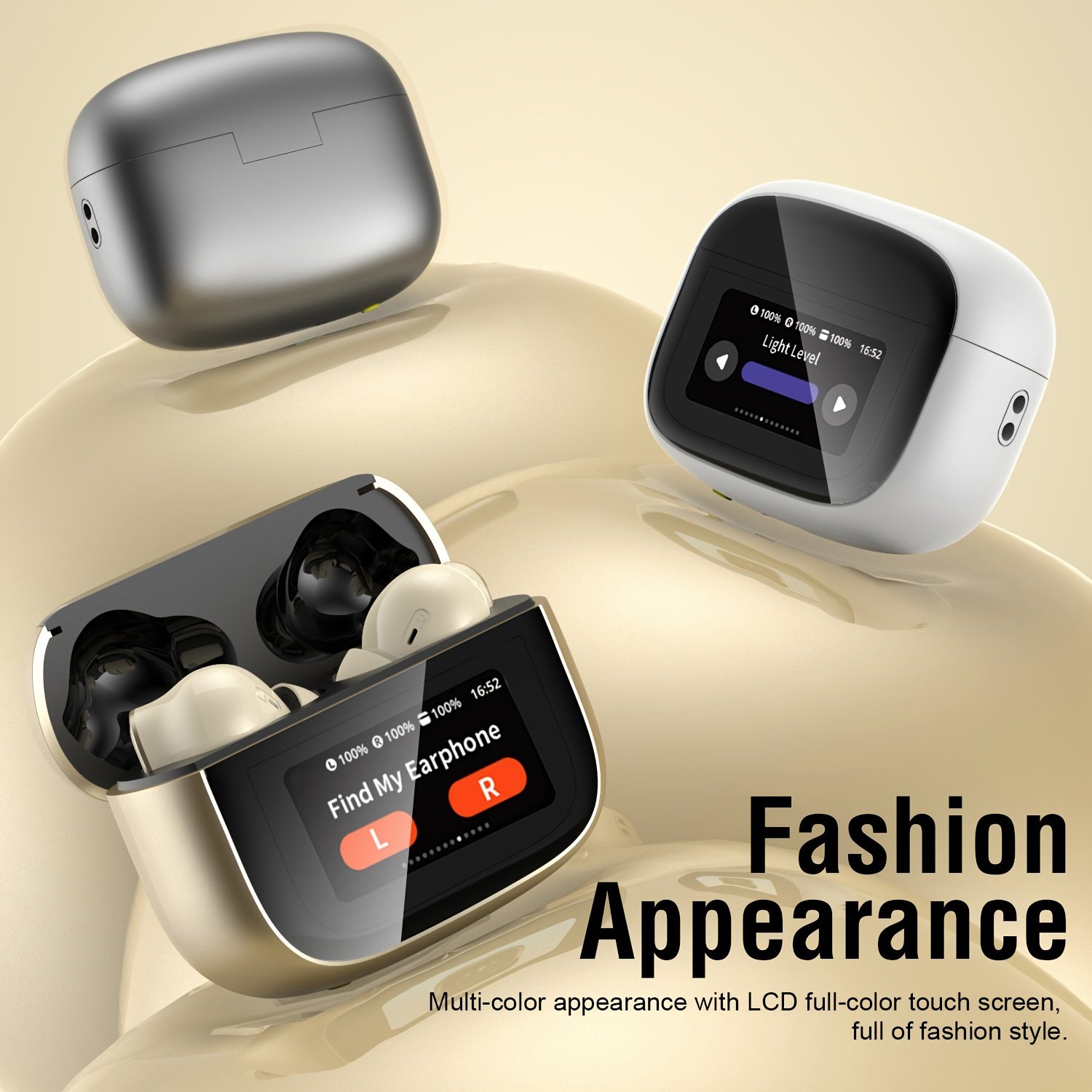 2024 Upgraded Wireless Earbuds, Touch Control Semi-Open-Back In-Ear Headphones, BT5.4 High Fidelity Sound, Non-Waterproof, Compatible with Apple, Huawei, Samsung - 300mAh Lithium Polymer Battery, Type-C Charging, 1-10W Power Range