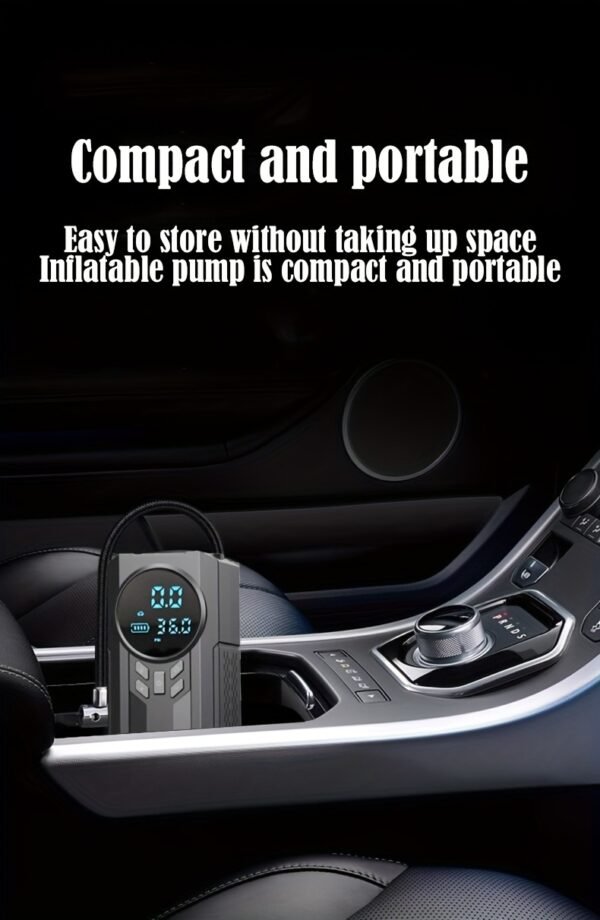 1 Portable Emergency Car Jump Starter with Air Pump & Power Bank - USB Rechargeable, Semi-Automatic, ABS Material, Black - Ideal for Christmas, Valentine's, Thanksgiving - Features Digital Display & Inflates Large Tires - Image 16
