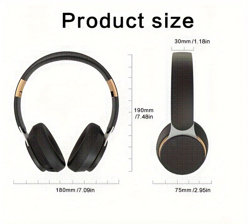 Wireless Headphones, Foldable Design, Compatible With Computers And Mobile Phones - Image 32