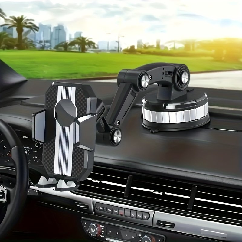 360° Rotatable Car Phone Holder – Adjustable Arm, Vibration-Proof Grip, Heavy-Duty Truck Mount, Washable Sticky Base, ABS Material, Waterproof Multi-Joint Angle Adjustment - Image 2