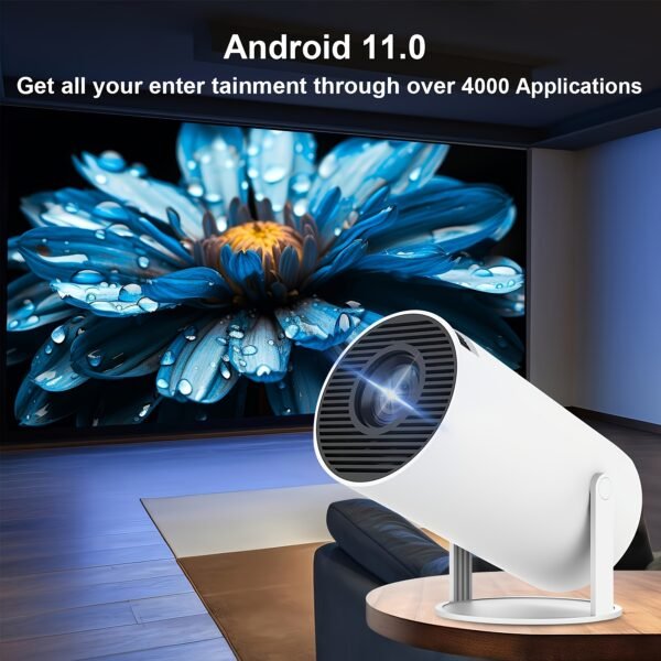 The TUOGTCI Upgraded Version of The Portable 4K HD Projector Has a Lifespan of 30,000 Hours, Features Smart Automatic Keystone Correction, 200 ANSI Brightness, Runs on Android 11, Supports Wifi 6, And Is Compatible with HD USB for Automatic Calibration. - Image 13