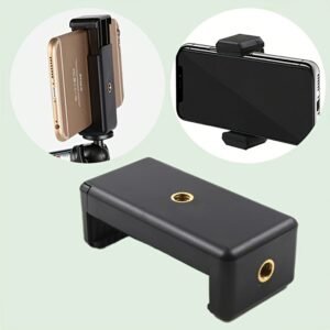 Universal Mobile Phone One Word Clip, Live Broadcast Bracket Tripod Accessories Selfie Stick Mobile Phone Clip, Selfie Stick U-shaped Plastic 6mm 1/4 Inch Mobile Phone Fixed Clip