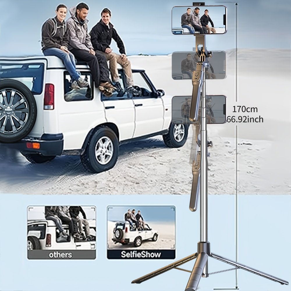 Portable Selfie Stick Tripod, 360 Degree Rotation, Multifunctional Outdoor Travel Tool, Live Broadcast, Mini Selfie and Video Log, Compact, Adjustable, Durable Smartphone Design - Image 5