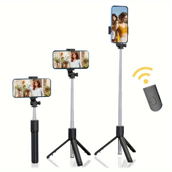 Selfie Pole Shooting Mobile Phone Holder, Floor-standing Tripod Selfie God, Travel Convenient 360-degree Rotation, Live Broadcast Camera Outdoor Handheld Anti-shake Panoramic Camera - Image 3