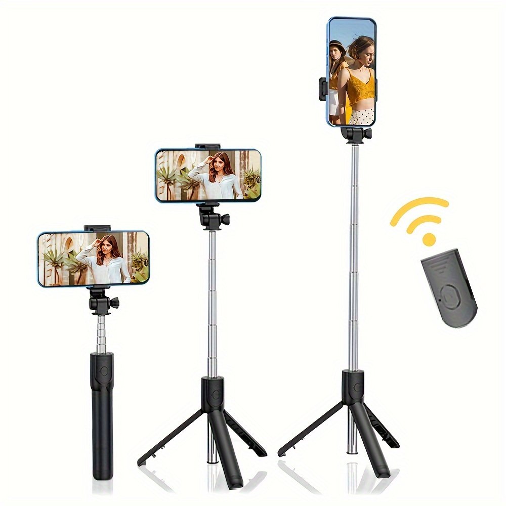 Selfie Pole Shooting Mobile Phone Holder, Floor-standing Tripod Selfie God, Travel Convenient 360-degree Rotation, Live Broadcast Camera Outdoor Handheld Anti-shake Panoramic Camera - Image 3