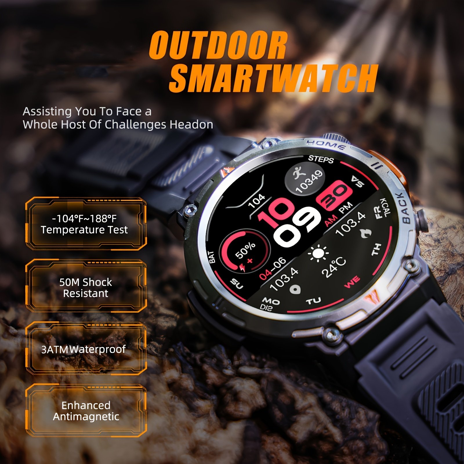 JELLOO Sports Smart Watch With LED Lighting For Men, With Wireless Call Making Function(Answer/Make Calls), 3.68cm HD Smart Watch Smartwatch For Android & IPhone Phone - Image 14