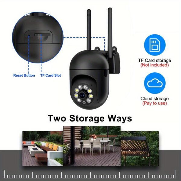 2-Pack WJG 1080p HD Wireless Security Cameras, Dual Interface Viewing, 200W Pixel Lens, Indoor/Outdoor 360° Rotatable, Baby/Pet/Home/Store Cam, 2.4G/5G WiFi, Color Night Vision, Cloud/SD Card Storage, Two-Way Audio, Smart Motion Tracking, USB Powered (No - Image 9