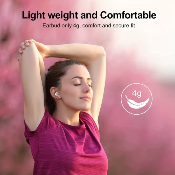 Wireless Earbuds With 40H Playtimes Charge Case, Wireless 5.3 Headphones, Deep Bass, Running Earphones With 4-Mic Clear Call, LED Display, In Ear Headphones For Work/Gym - Image 10