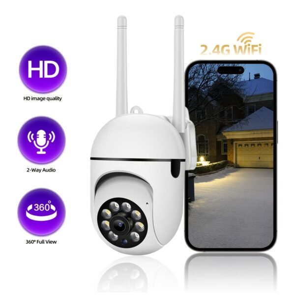 HD Wireless Home Security Camera - Full Color Night Vision, Human Detection & Alerts, 24/7 Monitoring, Wi-Fi Enabled, USB Powered, Indoor, Mobile Detection, Connection Anytime And Anywhere - Image 11