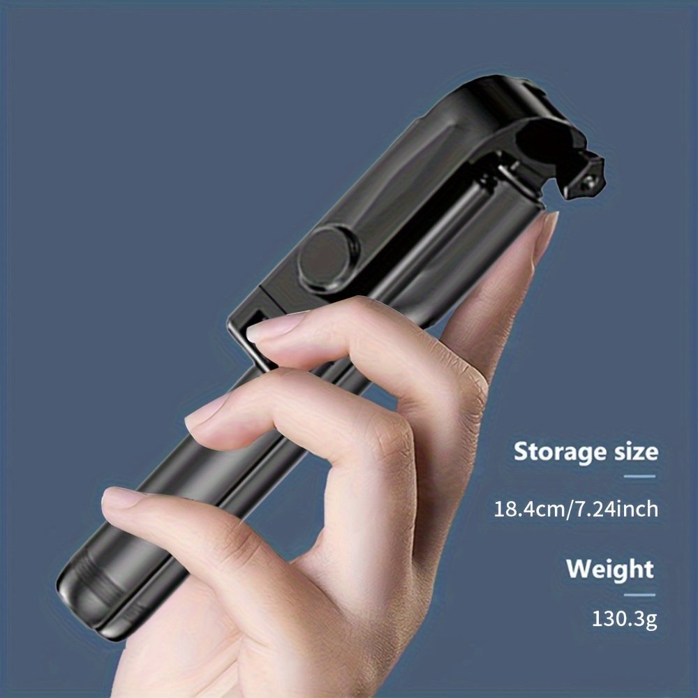 1pc 360° Rotatable Wireless Selfie Stick Tripod, Stainless Steel Portable Telescopic Phone Tripod with Wireless Function, Compatible with Multiple Smartphones, Battery-Operated with Button Cell Battery - Image 7