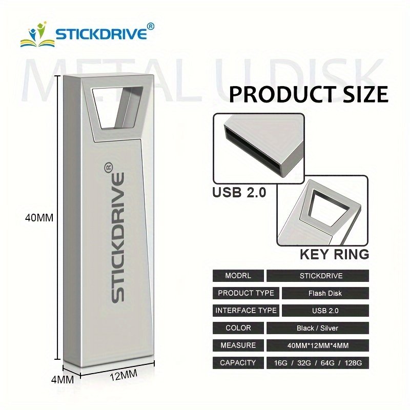 Stickdrive Metal0 USB2.0 flash drive 4GB 8GB 16GB 32GB 64GB 128GB pendrive flash drive U disk for KEY RING - Image 9