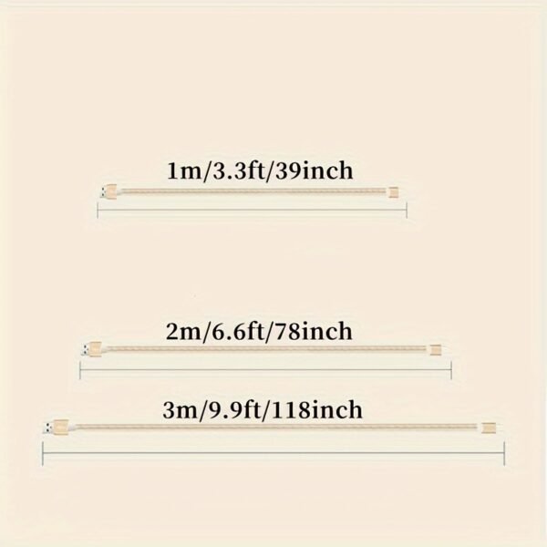 USB Type C cable for fast and safe charging is suitable for Samsung, Redmi, OnePlus mobile phone charging cables, with a length of 1m/2m/3m - Image 2