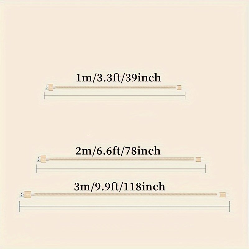 USB Type C cable for fast and safe charging is suitable for Samsung, Redmi, OnePlus mobile phone charging cables, with a length of 1m/2m/3m - Image 2