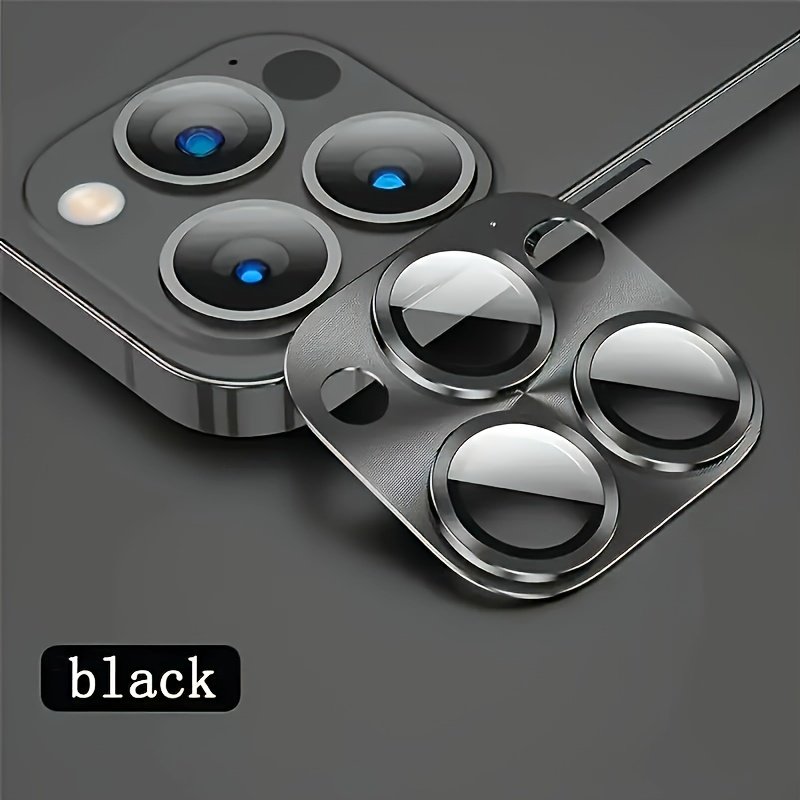 Protective Camera Lens Cover Made Of Golden Metal Ring Tempered Glass For IPhone 16 Pro Max/15 Pro/14 Pro Max/Plus/13 Pro/14/13/Mini/12/11/16/15Promax, Ultra-clear, Scratch-resistant, Easy To Install, Full Coverage Lens Protector - Image 9