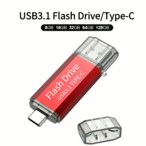 Lansten USB C Flash Drive 8GB/16GB/32GB/64GB/128GB 2 in 1 USB 3.1 + USB Type C Thumb Drive High Speed Dual OTG Thumb Drive USB Stick for Samsung, Huawei, MacBook, Chromebook Pixel etc