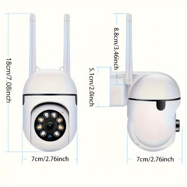 1pc of Wireless 1080P HD Wifi Security Camera, Color Night Vision, Two-Way Audio, 360-Degree Pan/Tilt/Zoom, Motion Tracking And Detection, Suitable for Home Security, Spotlight And Alarm. - Image 3