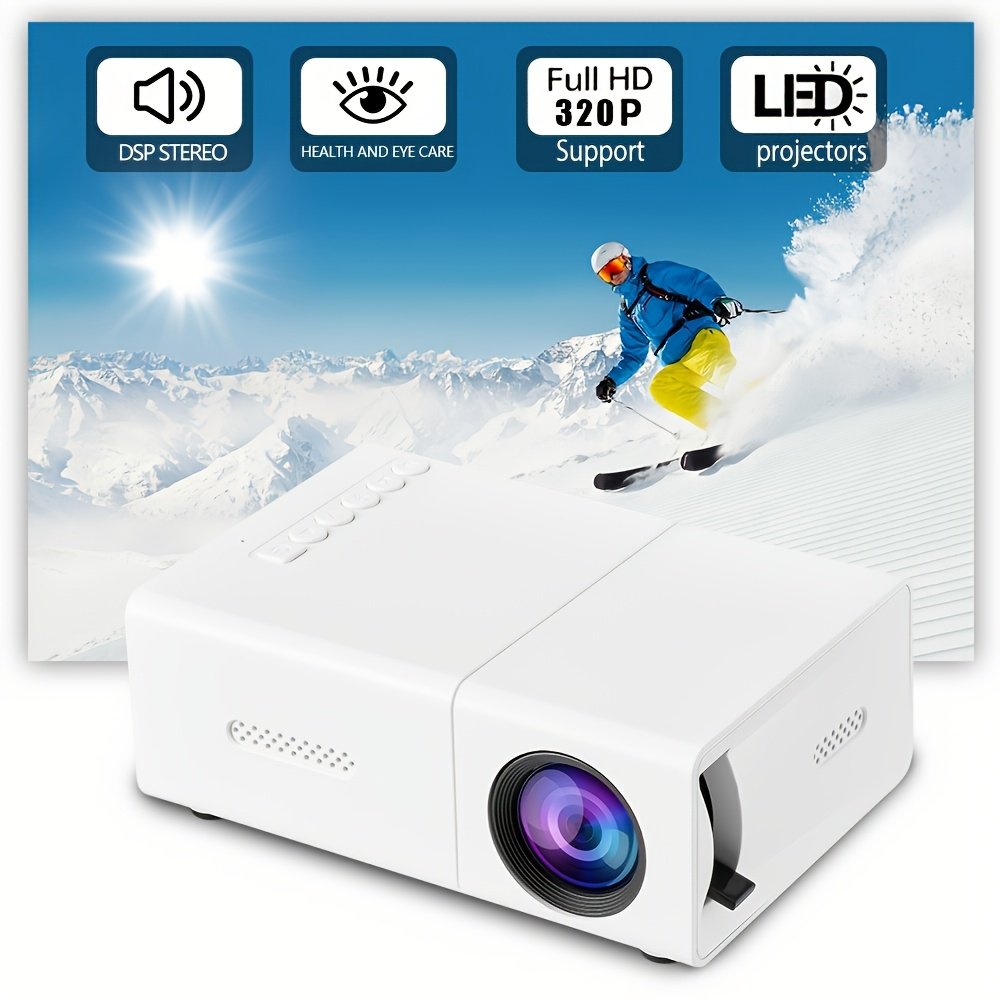 YLEEGS 3000+ Lumens Mini Projector, 1080P HD Portable Projector with Remote Control, Compatible with Multiple Devices for Home & Office Use - Perfect Christmas Gift - Image 8