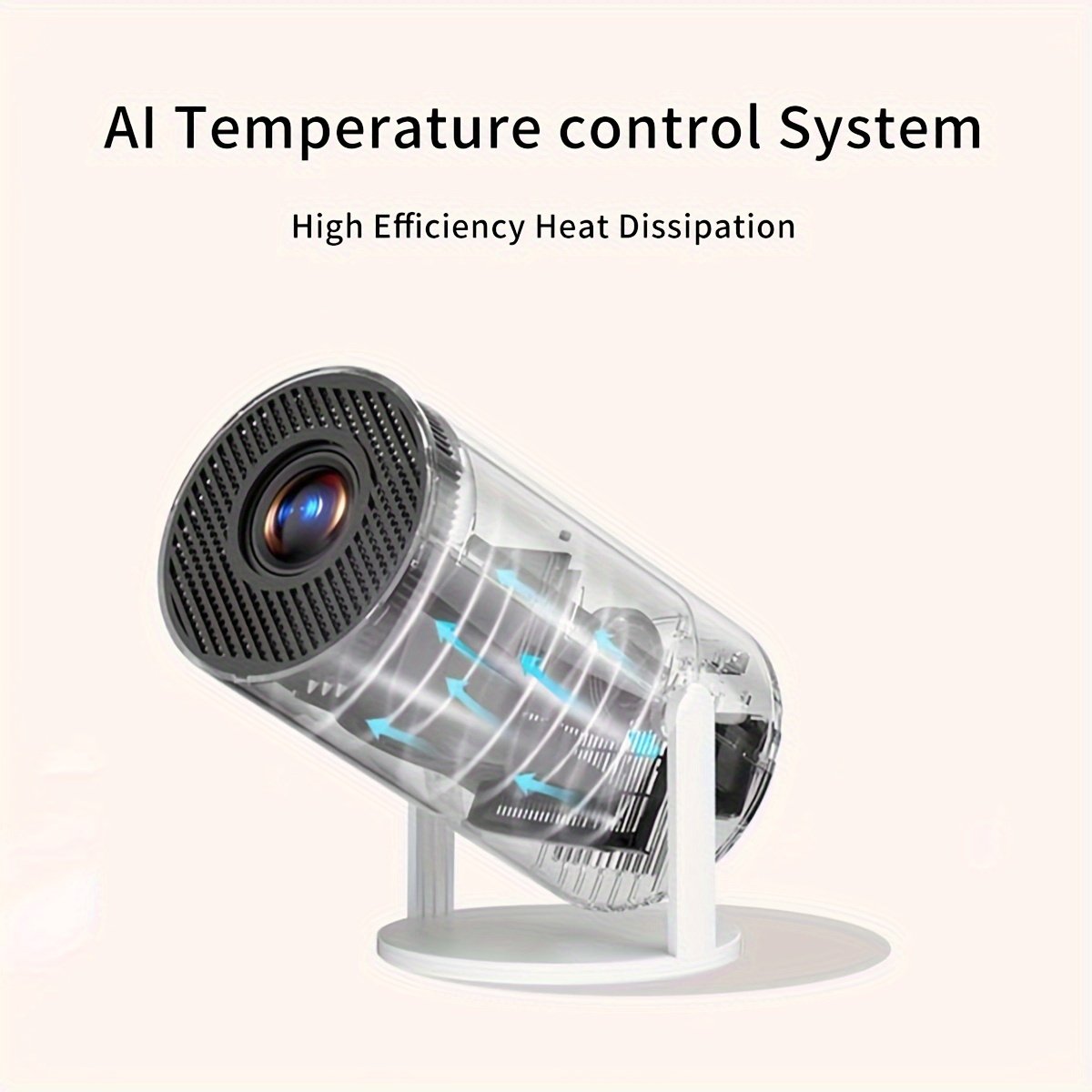 XYA 1080P Portable Projector, 4K Support, 5G WiFi BT5.2, Built-in Android 11.0, 18000Lumen, 3.3meter Display, Home Theater, Table Mount, Remote Control, 16:9 Aspect Ratio, LCD, USB/AV Connectivity, European Standard Plug, 220-240V, for Smartphone/Tablet/L - Image 2