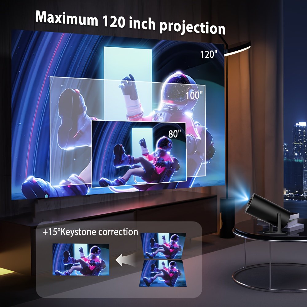 Y300 Compact 720P Mini Projector - USB Powered, Portable & Compatible with iOS/Android Smartphones, Supports Power Banks for On-the-Go Movie Night, Sleek Design, Perfect Christmas Gift, Carry, Immediate Upgrade, Professional Visual Experience - Image 2