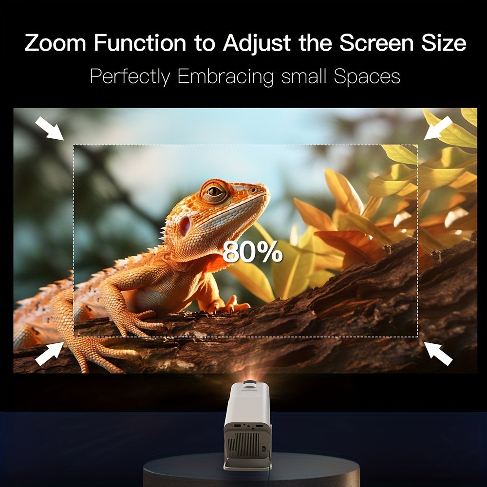 Portable Mini Projector with WiFi6 Native 1080P Support 4K Smart Home Theater Proiector with Android 11 180° Rotation Outdoor Cinema Auto Keystone Correction Compatible with Phone/Tablet/Laptop LYNCAST, Lyncast - Image 5